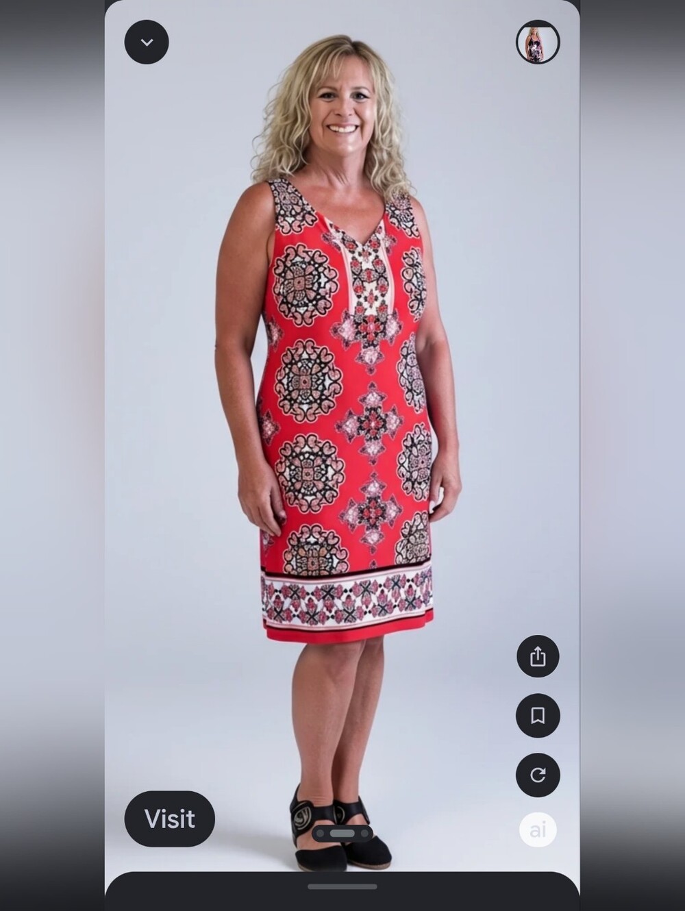 JM Collections womens plus size 3X coral black w beads dress sleeveless …